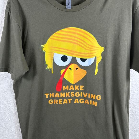 Funny Thanksgiving Graphic Tee | Turkey Hair Meme Shirt Size L - Picture 2 of 4